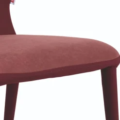 Wohnen Designermöbel*Esstisch-Stühle in Dunkelrot Bordeaux - Eleonora (2er Set)