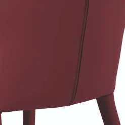 Wohnen Designermöbel*Esstisch-Stühle in Dunkelrot Bordeaux - Eleonora (2er Set)