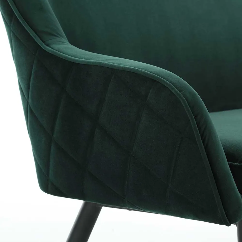 Wohnen Küchenbänke|Esszimmerbänke*Esszimmer Bank in Dunkelgrün Samt - Laruis