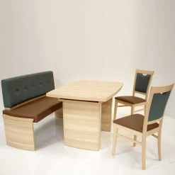 Wohnen Sitzgruppe|Küchen-Essgruppen*Esszimmer Bankgruppe Vanillin in Esche Dekor (vierteilig)