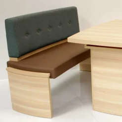 Wohnen Sitzgruppe|Küchen-Essgruppen*Esszimmer Bankgruppe Vanillin in Esche Dekor (vierteilig)