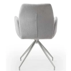 Wohnen Wohnzimmerstühle*Esszimmer Drehstuhl mit Armlehnen in Hellgrau - Chiety