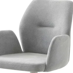 Wohnen Wohnzimmerstühle*Esszimmer Drehstuhl mit Armlehnen in Hellgrau - Chiety