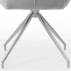 Wohnen Wohnzimmerstühle*Esszimmer Drehstuhl mit Armlehnen in Hellgrau - Chiety