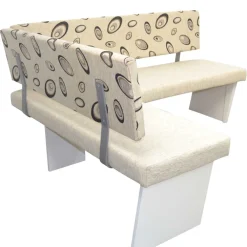 Wohnen Küchenbänke|Esszimmerbänke*Esszimmer Eckbank in Beigegrau und Weiß - Montuna