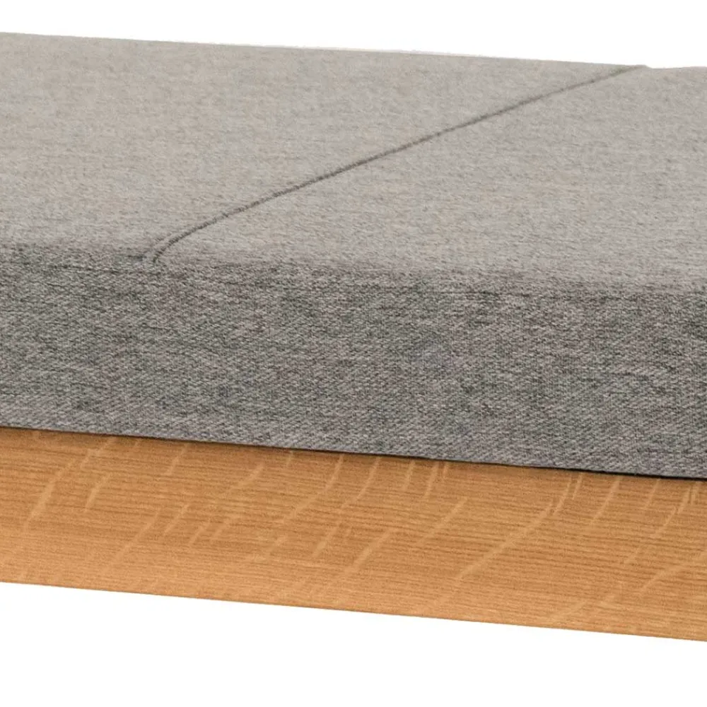 Wohnen Esszimmer Eichenholz Bank mit Polster Grau - Zyreano