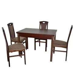 Wohnen Küchen-Essgruppen|Esszimmer Komplett*Esszimmer Einrichtung Essgruppe - Graphit (fünfteilig)