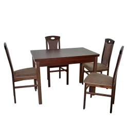 Wohnen Küchen-Essgruppen|Esszimmer Komplett*Esszimmer Einrichtung Essgruppe - Graphit (fünfteilig)