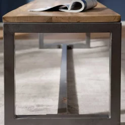 Wohnen Esszimmer Esstisch Bank mit Holzsitz aus Mango - Ligurcia