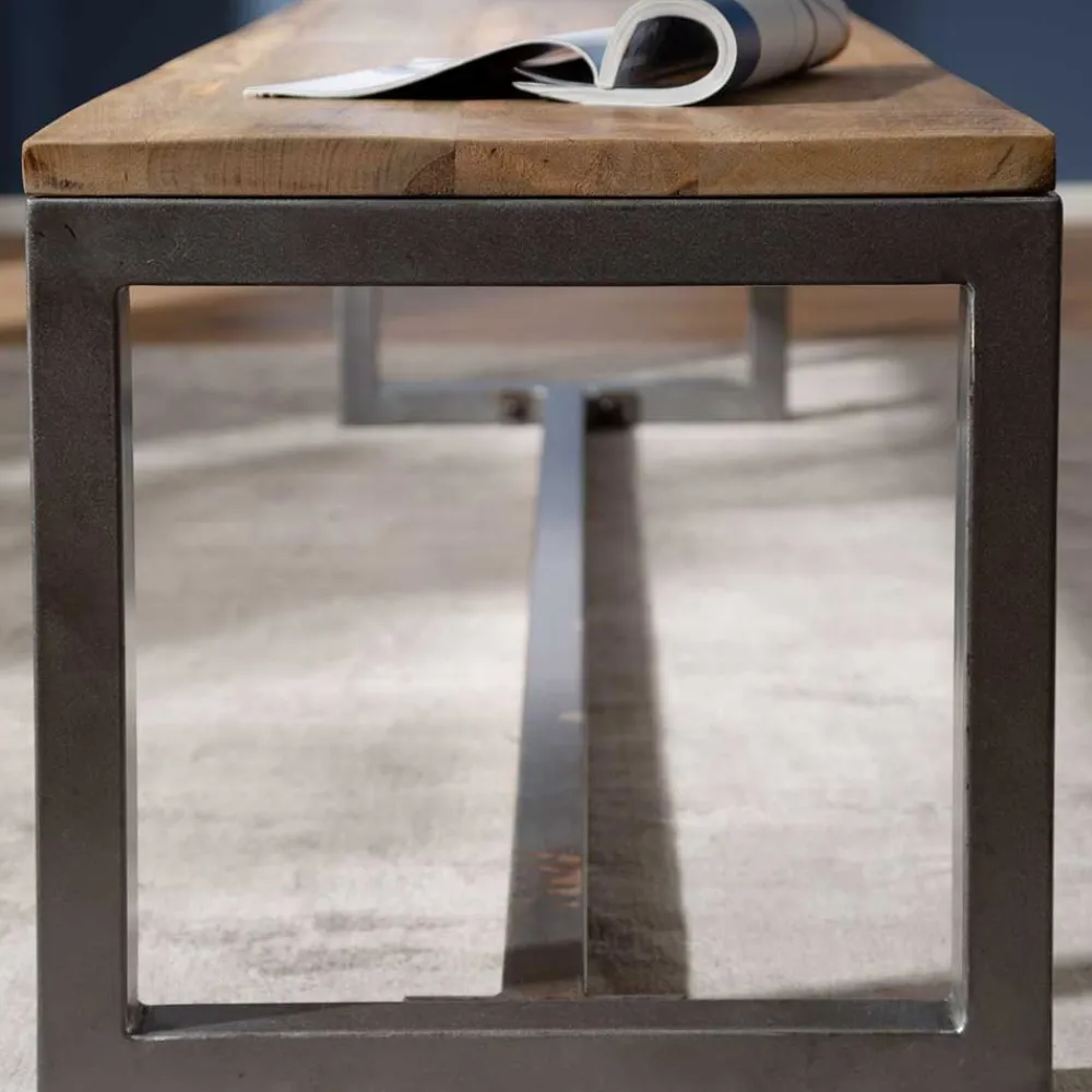 Wohnen Esszimmer Esstisch Bank mit Holzsitz aus Mango - Ligurcia