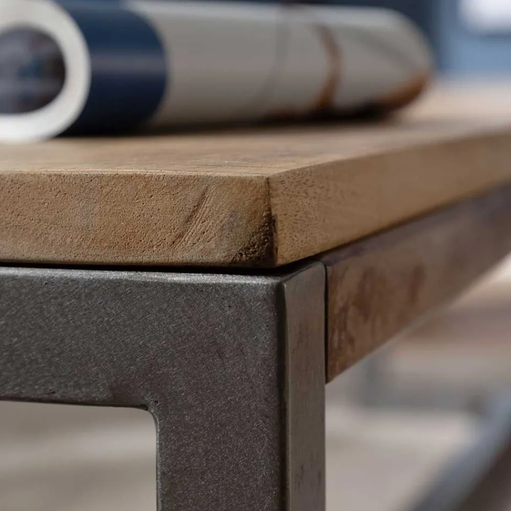 Wohnen Esszimmer Esstisch Bank mit Holzsitz aus Mango - Ligurcia