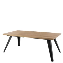 Wohnen Esszimmer Esstisch in Eiche & Schwarz - Yolfa