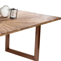 Wohnen Esszimmer Esstisch mit Altholz-Platte aus Teak - Coras