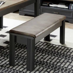 Wohnen Küchenbänke|Esszimmerbänke*Esszimmer Landhaus Bank in Dunkelgrau - Thumbs