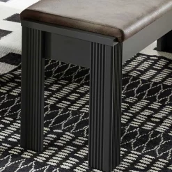 Wohnen Küchenbänke|Esszimmerbänke*Esszimmer Landhaus Bank in Dunkelgrau - Thumbs