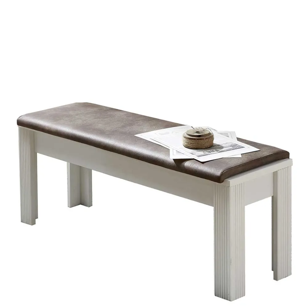 Wohnen Esszimmer Landhausbank mit Polsterauflage - Sinolita