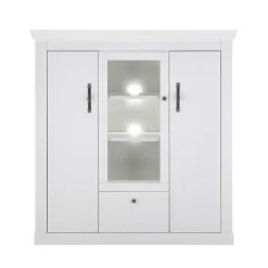 Wohnen Esszimmer Möbel Set in weißer Holzoptik Pinie - Liancos (vierteilig)