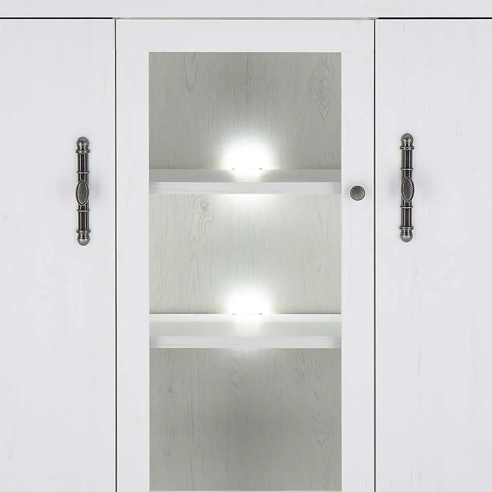 Wohnen Esszimmer Möbel Set in weißer Holzoptik Pinie - Liancos (vierteilig)