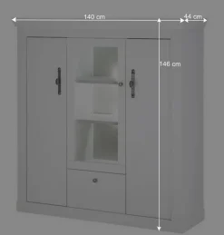 Wohnen Esszimmer Möbel Set in weißer Holzoptik Pinie - Liancos (vierteilig)