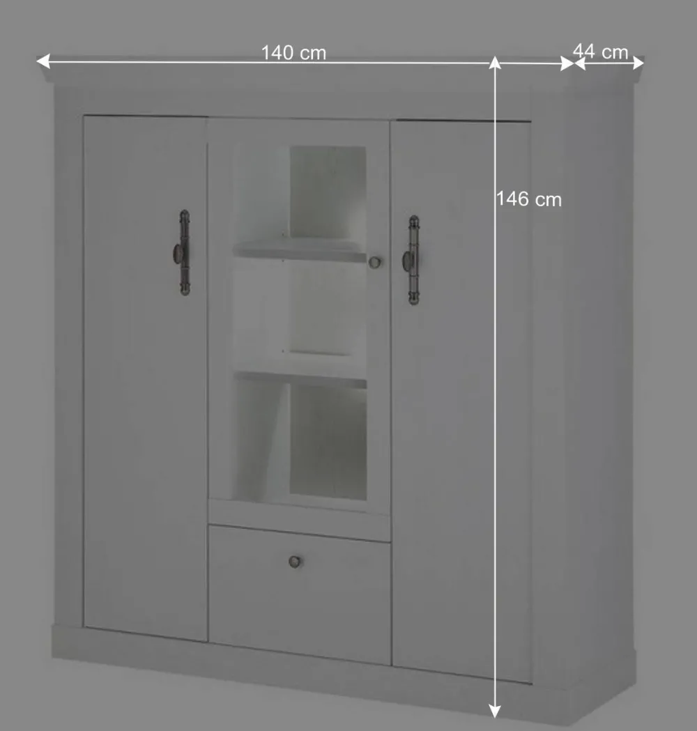 Wohnen Esszimmer Möbel Set in weißer Holzoptik Pinie - Liancos (vierteilig)