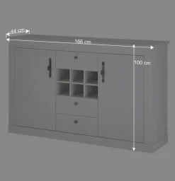 Wohnen Esszimmer Möbel Set in weißer Holzoptik Pinie - Liancos (vierteilig)