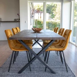 Wohnen Sitzgruppe|Küchen-Essgruppen*Esszimmer Möbel Set mit Tisch - Anjal (siebenteilig)