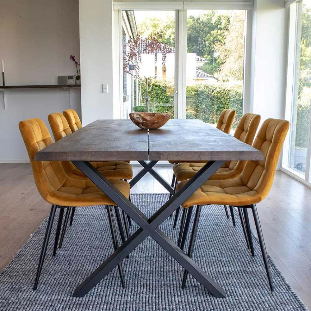 Wohnen Sitzgruppe|Küchen-Essgruppen*Esszimmer Möbel Set mit Tisch - Anjal (siebenteilig)