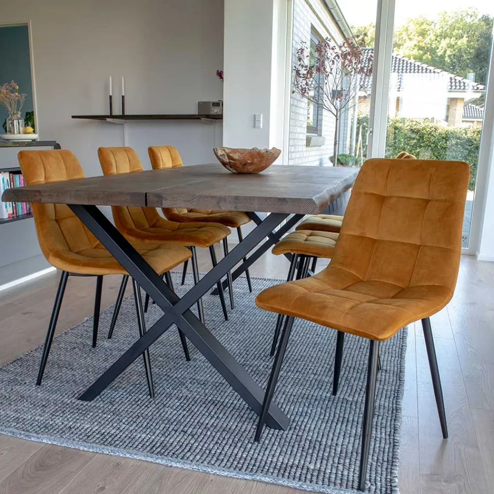 Wohnen Sitzgruppe|Küchen-Essgruppen*Esszimmer Möbel Set mit Tisch - Anjal (siebenteilig)