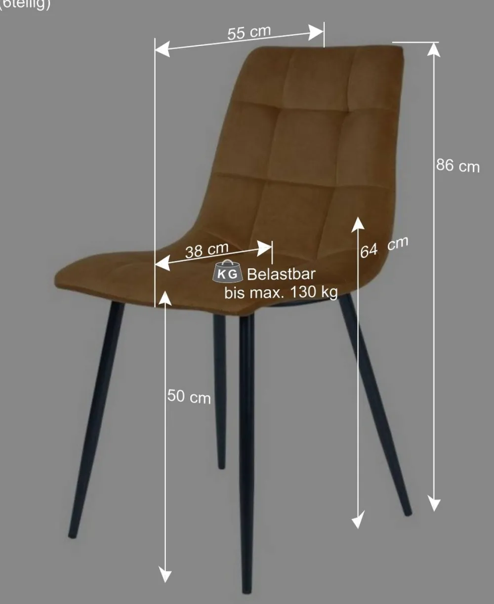 Wohnen Sitzgruppe|Küchen-Essgruppen*Esszimmer Möbel Set mit Tisch - Anjal (siebenteilig)
