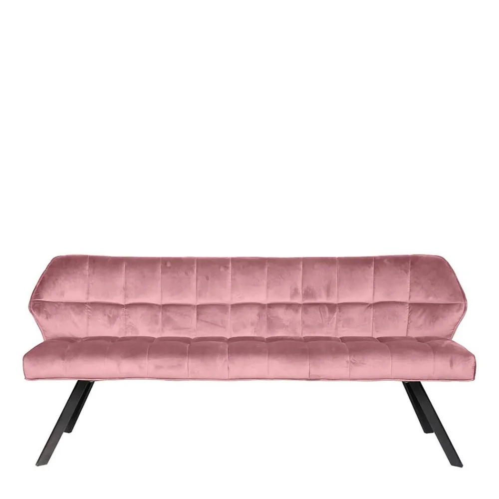 Wohnen Esszimmer Polsterbank in Rosa Samt - Miobelda