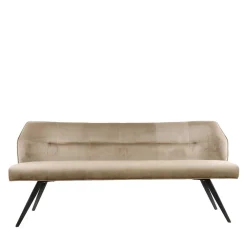 Wohnen Küchenbänke|Esszimmerbänke*Esszimmer Samt Polsterbank in Beige - Valbreda