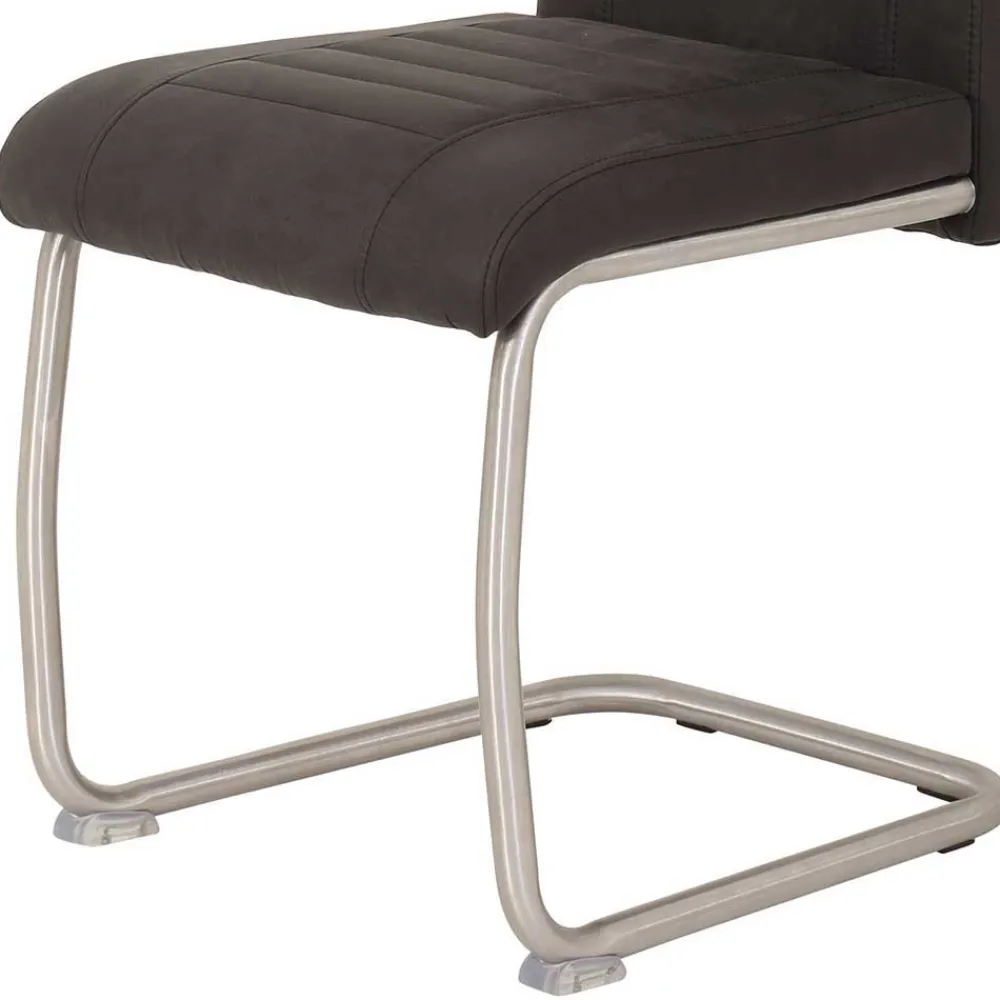 Wohnen Esszimmer Schwingstuhl in Anthrazit - Zenca (Set)