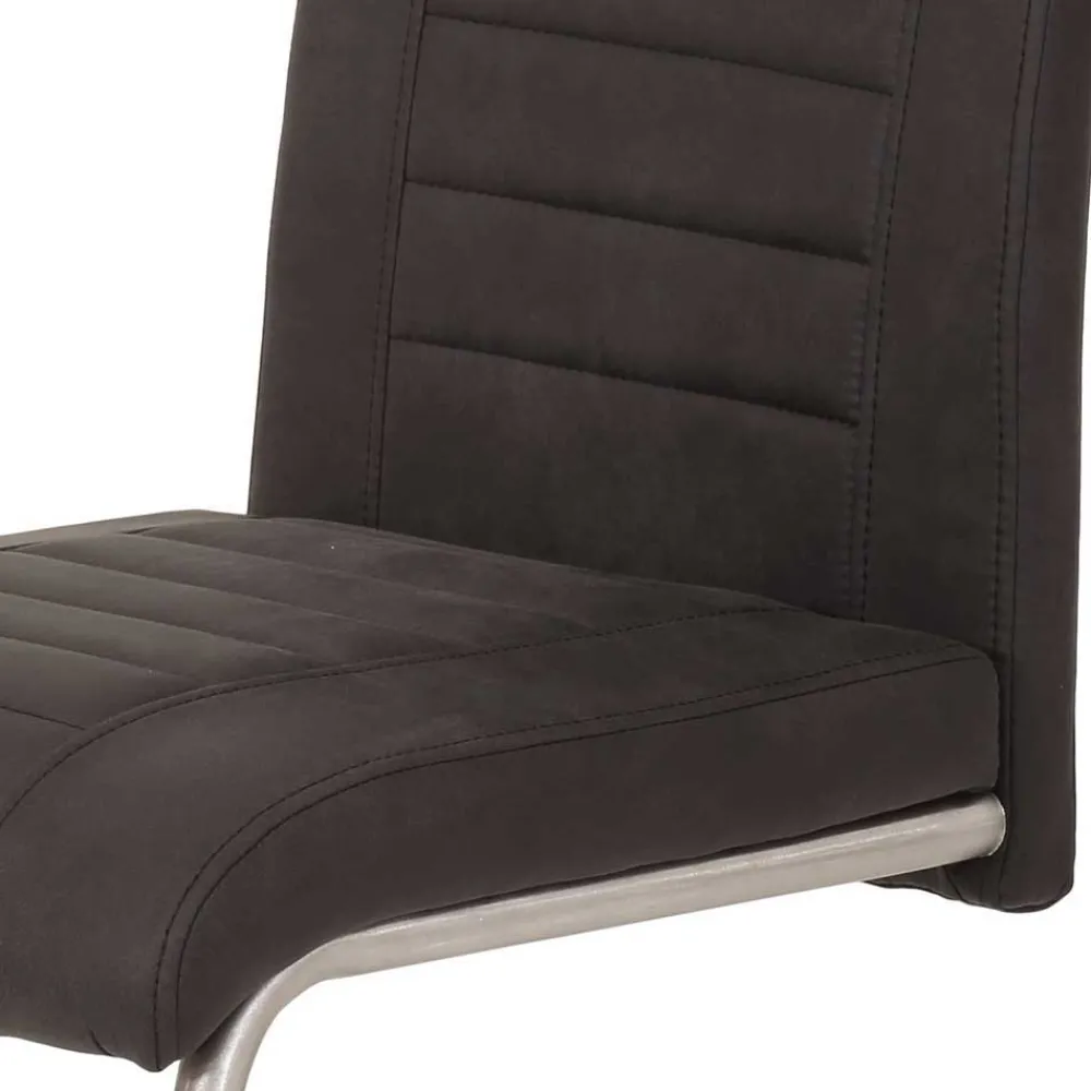 Wohnen Esszimmer Schwingstuhl in Anthrazit - Zenca (Set)