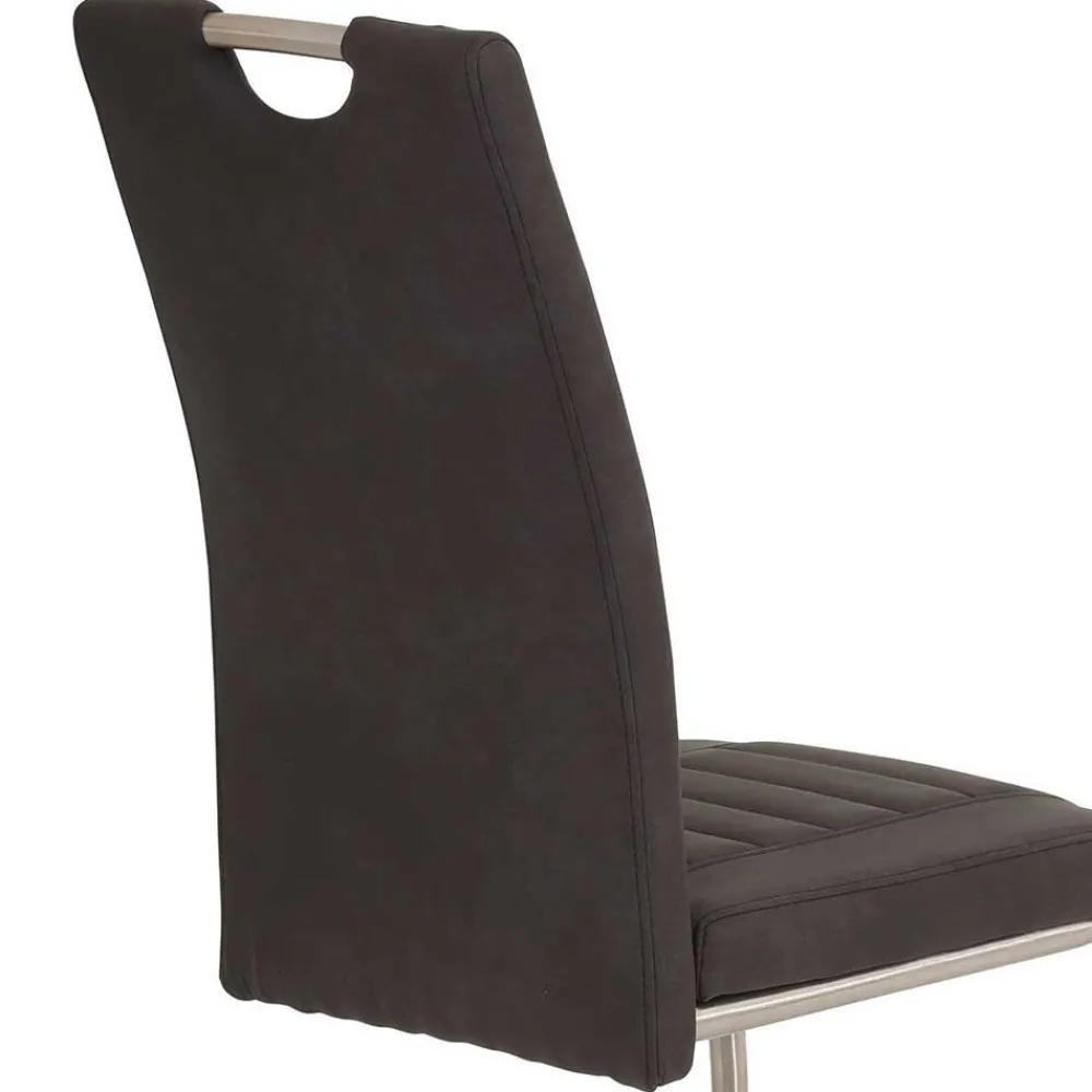 Wohnen Esszimmer Schwingstuhl in Anthrazit - Zenca (Set)