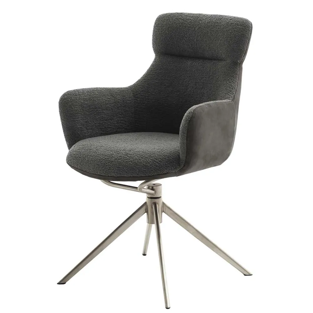 Wohnen Wohnzimmerstühle*Esszimmer Sesselstuhl in Anthrazit - Prising (2er Set)