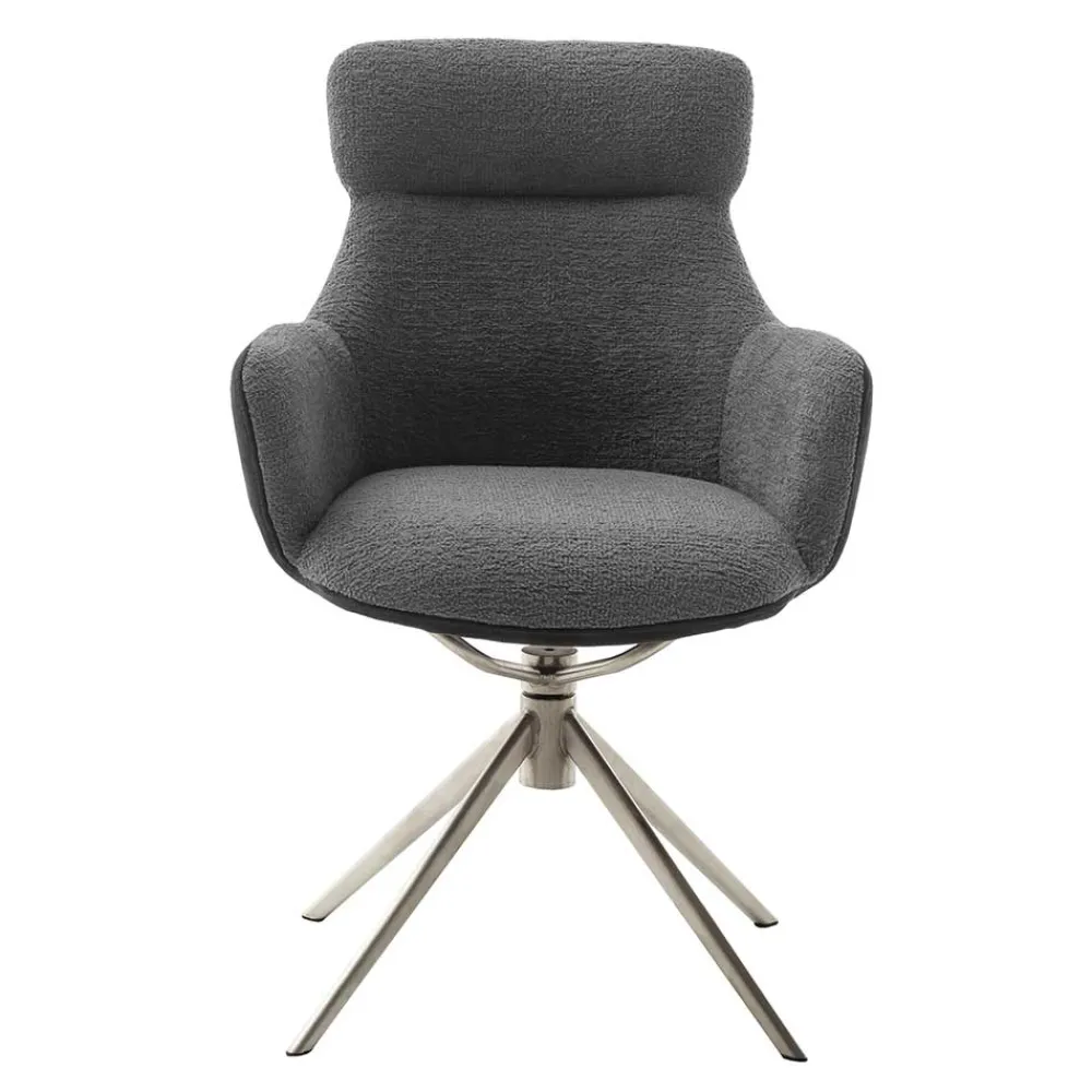 Wohnen Wohnzimmerstühle*Esszimmer Sesselstuhl in Anthrazit - Prising (2er Set)