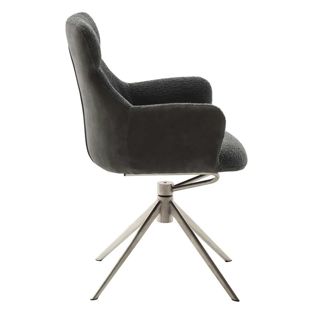 Wohnen Wohnzimmerstühle*Esszimmer Sesselstuhl in Anthrazit - Prising (2er Set)