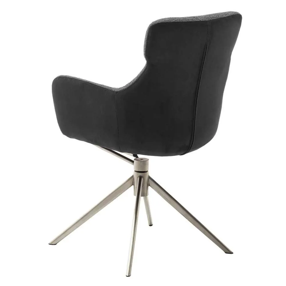 Wohnen Wohnzimmerstühle*Esszimmer Sesselstuhl in Anthrazit - Prising (2er Set)