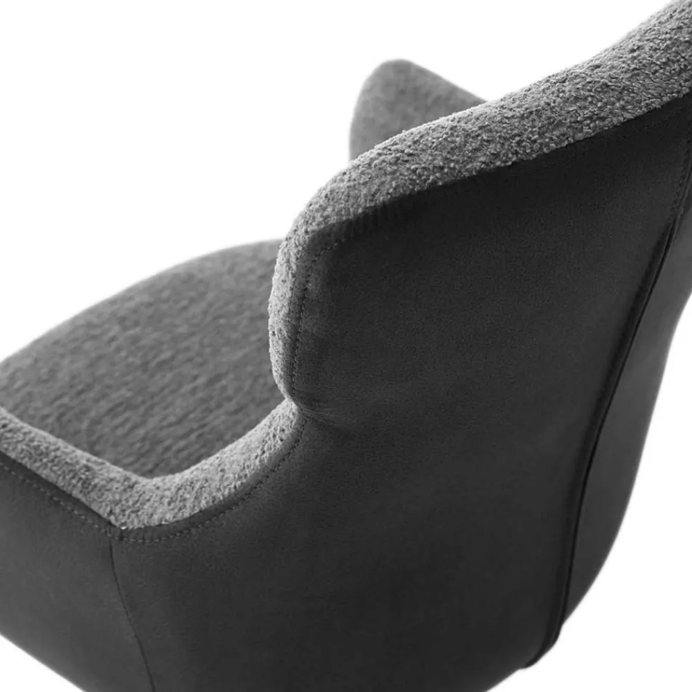 Wohnen Wohnzimmerstühle*Esszimmer Sesselstuhl in Anthrazit - Prising (2er Set)