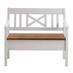 Wohnen Schuhschränke|Küchenbänke*Esszimmer Sitzbank Barlad in Weiß Kiefer massiv