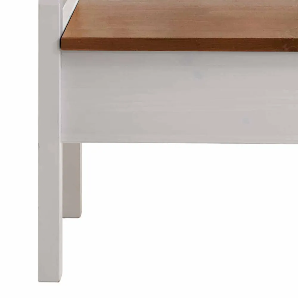 Wohnen Schuhschränke|Küchenbänke*Esszimmer Sitzbank Barlad in Weiß Kiefer massiv