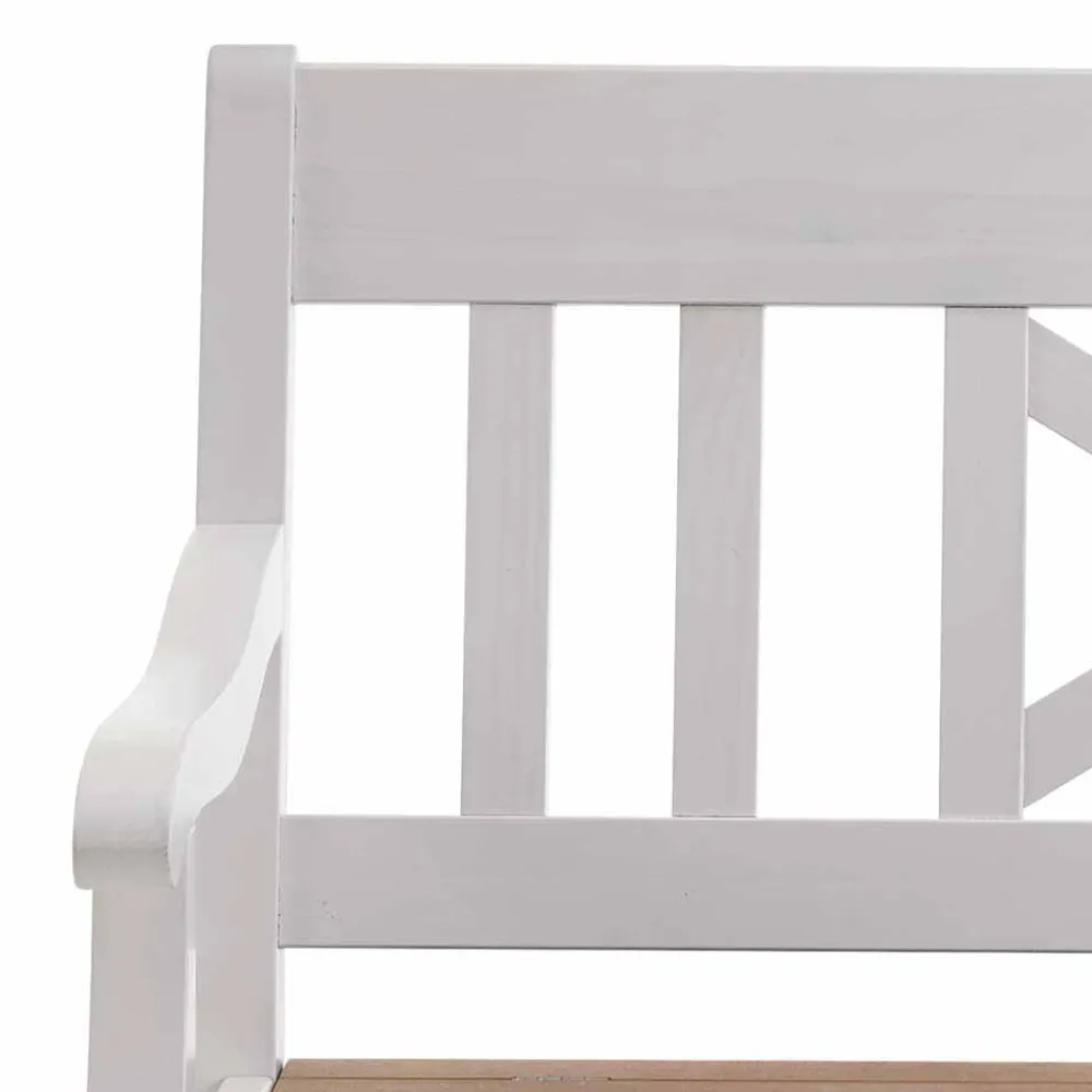 Wohnen Schuhschränke|Küchenbänke*Esszimmer Sitzbank Barlad in Weiß Kiefer massiv