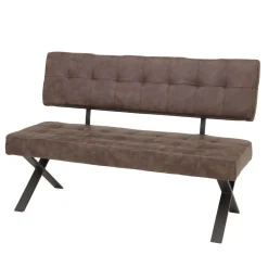 Wohnen Esszimmer Sitzbank Laticio in Braun Microfaser