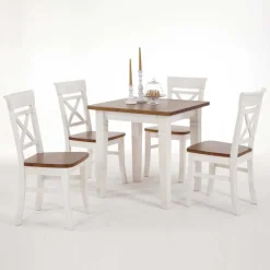 Wohnen Küchen-Essgruppen|Esszimmer Komplett*Esszimmer Sitzgruppe Barlad im Landhausstil (fünfteilig)