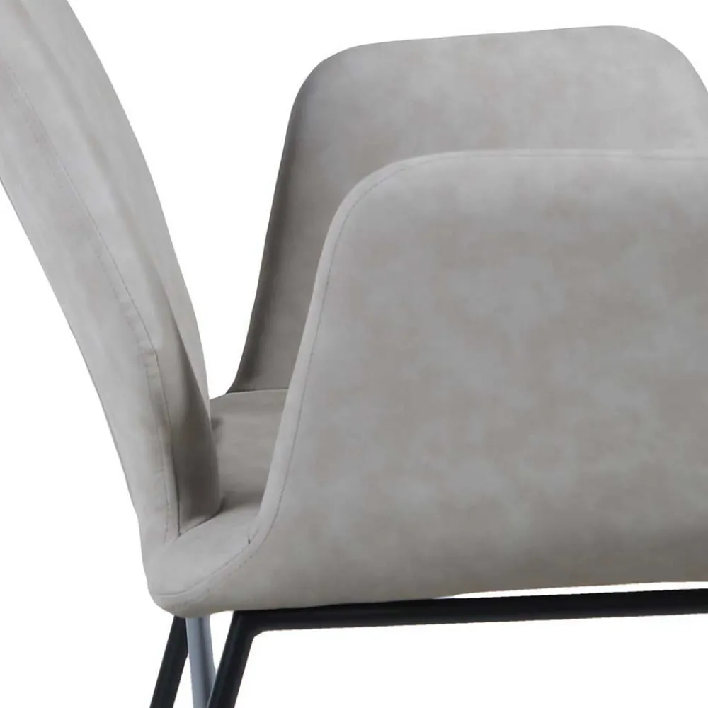 Wohnen Esszimmer Sitzgruppe im Skandi Design - Grooves (fünfteilig)