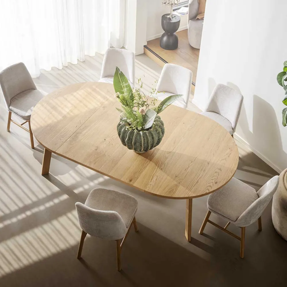 Wohnen Sitzgruppe|Küchen-Essgruppen*Esszimmer Sitzgruppe im Scandi Chic - Rascilda (siebenteilig)