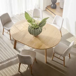 Wohnen Sitzgruppe|Küchen-Essgruppen*Esszimmer Sitzgruppe im Scandi Chic - Rascilda (siebenteilig)