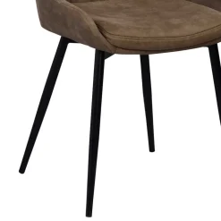 Wohnen Küchen-Essgruppen|Esszimmer Komplett*Esszimmer Sitzgruppe in Braun & Schwarz - Elizabeth (siebenteilig)