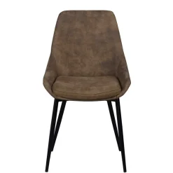 Wohnen Küchen-Essgruppen|Esszimmer Komplett*Esszimmer Sitzgruppe in Braun & Schwarz - Elizabeth (siebenteilig)