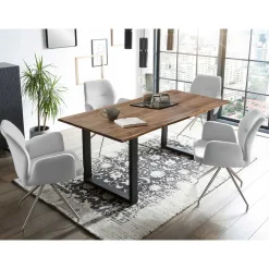 Wohnen Sitzgruppe|Küchen-Essgruppen*Esszimmer Sitzgruppe mit Drehstühlen - Brunion (fünfteilig)